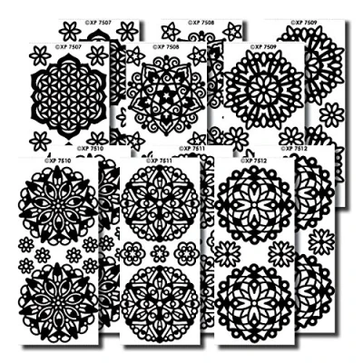 Image of Creative Products Prismatic Christmas Borders Craft Stickers, Multi Colour, 23 x 10 1 cm