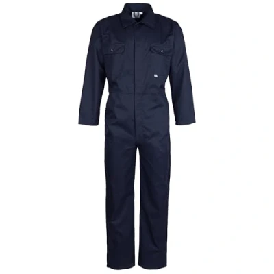 Image of Fort Stud Front Coverall Navy Coveralls 46&quot; 240gsm Durable Mens Overalls Men Work for Workwear