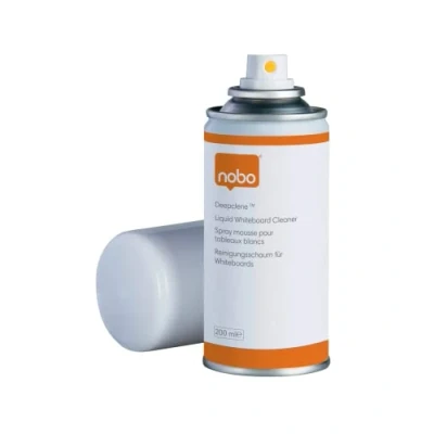 Image of Nobo Deepclene Whiteboard Cleaner spray, 200ml Bottle, Weekly Use, For Dry Wipe/Erase Surfaces &amp; Permanent Ink, 34533943