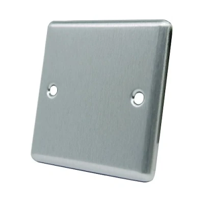 Image of AET CSC1GBP Satin Chrome Classical Single Electrical Blanking Plate 1 Gang