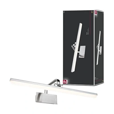 Image of Paulmann Renan 95573 LED Picture Light 600 mm Including 1 x 11 W Warm White Aluminium Brushed Lighting Metal Acrylic Wall Lamp 3000 K