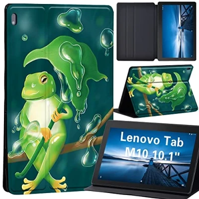 Image of animal Case for Lenovo Tab M10 TB X605F/ X605L/ X505F/ X505L Leather Tri Fold Stand Cover 10.1 Inch Tablet (frog)
