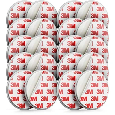 Image of deleyCON 10x Magnetic Smoke Detector Mount Attachment Self Adhesive Fixture Surface Diameter 65mm