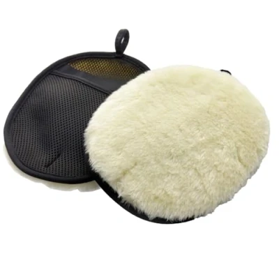 Image of Detailers United Lambswool 2 in 1 Car Wheel Wash / Detailing Mitt and Scrubber