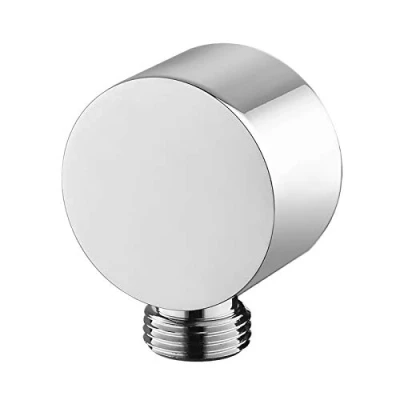 Image of Keymark Wall Supply Elbow Chrome, Brass Round Mount Shower Hose Connector Drop Ell Union Water Outlet for Handheld Hand