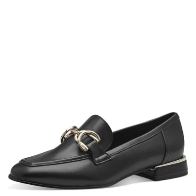 Image of MARCO TOZZI Women&#039;s 2 24216 42 Loafers, Black, 5.5