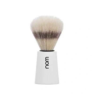 Image of nom Carl Natural Bristle Shaving Brush (Handle: White)