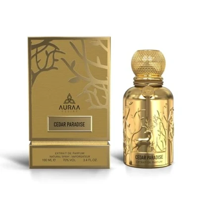 Image of Cedar Paradise Extrait Perfume 100ml by Auraa Desire Strong Spicy Fresh Scent for Men Saffron, Nutmeg, Lavender Eau de Parfum