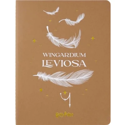 Image of Moleskine Wizarding World Harry Potter Spells Collection Wingardium Leviosa Cahier Journal, Ruled Journal with Hardcover and Visible Stitching, Extra Large Size 19 x 25 cm