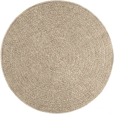 Image of vidaXL Rug ZIZUR Beige Ø 120 cm Jute Look Indoor and Outdoor