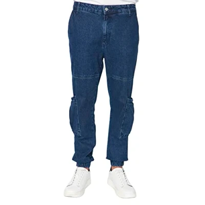 Image of Trendyol Men&#039;s Man Young Normal Waist Jogger Jeans, Navy Blue, 29