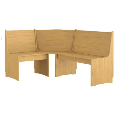 Image of vidaXL Corner Bench REINE 151 cm Honey Brown Solid Wood Pine