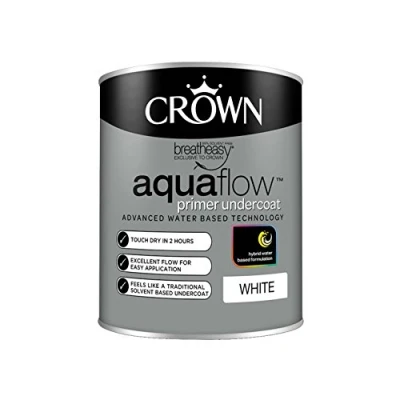 Image of Crown Retail Aquaflow Primer Undercoat White 0.75 L