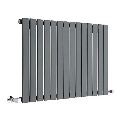 Image of Milano Alpha Anthracite Horizontal Single Flat Panel Radiator 635mm x 980mm