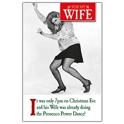 Image of Emotional Rescue,Multi,XXW2135 Wife Christmas Card, Funny Cards Wife, Xmas Card for Her Funny, Her,