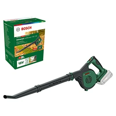Image of Bosch Cordless Leaf Blower UniversalLeafBlower 18V 130 (for Fast and Easy Outdoor Clearing; 18 Volt System; Without Battery)