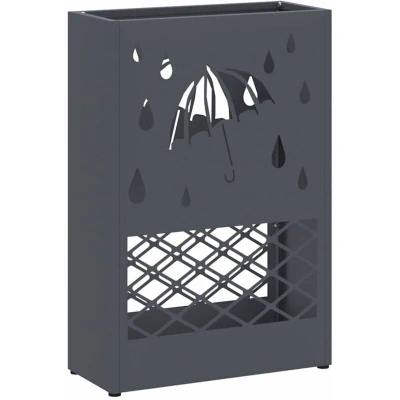 Image of vidaXL Anthracite Umbrella Stand 28x12x41 cm in Steel