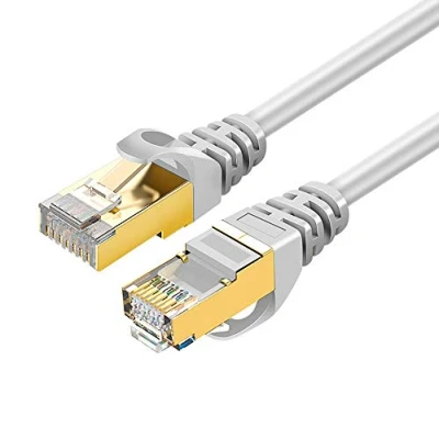 Image of Eono Cat 7 Ethernet Cable 20M, Cat7 Gigabit Lan Network RJ45 High Speed Patch Cord Flat 10Gbps 600Mhz/s SFTP Internet for Xbox,PS4,PS3,Modem,Router,LAN,Switch (White, 20M/65FT)