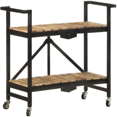 Image of vidaXL Kitchen Trolley 87x36x81 cm Solid Mango Wood
