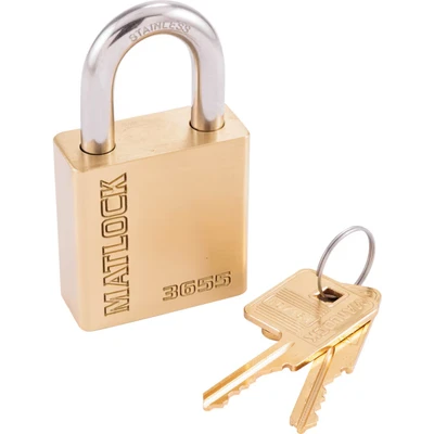 Image of Matlock Brass Key Padlock 45mm
