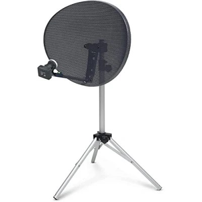 Image of SSL Zone 2 Compatible Sky HD/Freesat/Hotbird/Polesat Satellite Dish Quad LNB Kit for Camping, Caravan or Holiday Home