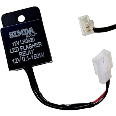 Image of Simda Pro Universal Motorcycle Turn Signal Relay 12V 2 Pin LED Indicator Transmitter