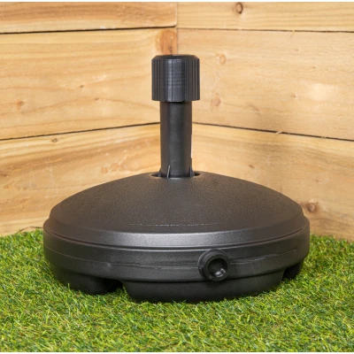 Image of 7Kg / 7 Litre Capacity Water Filled Garden Parasol Umbrella Base in Black