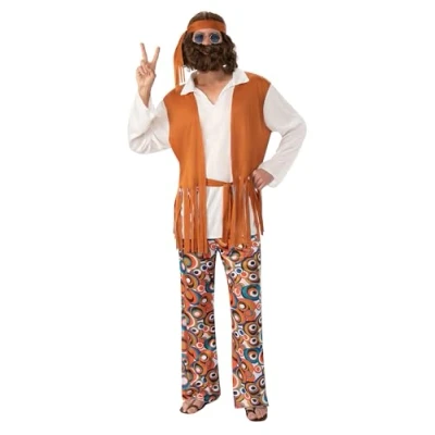 Image of Hippie Man Fancy Dress Costume (Adult Size)