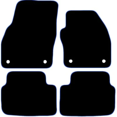 Image of Carsio Carpet Car Mats For Skoda Kamiq 2019+ Onwards Tailored Fit Floor Mat Set Complete Accessory Black Custom Fitted All Weather, Anti Slip Backing &amp; Blue Trim