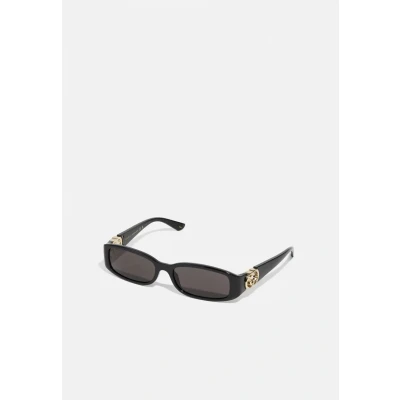 Image of Gucci Woman GG1661S 001 Sunglasses Injected Black Grey Squared
