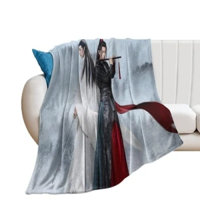Image of YOUMAN The Untamed Teleplay Famous Chinese Print Fleece Throw Blanket Fall Decor Home Room Blankets Flannel for Bed Couch Sofa Camping Soft 60&quot;x80&quot;