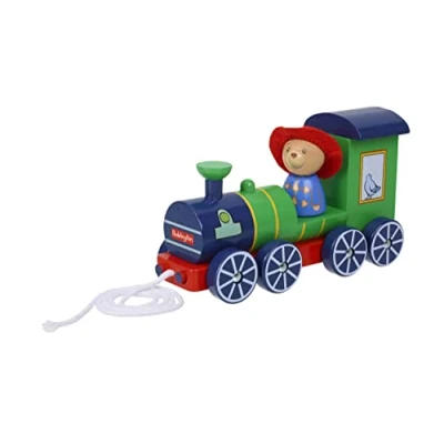 Image of Paddington Bear Toy Pull Along Train Toy, Wooden Toys Early Development &amp; Activity for Girls and Boys, Toddler Official Licensed Gifts by Orange Tree