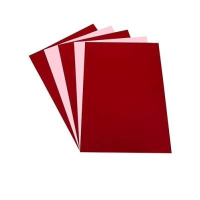 Image of DJP 160 GSM A4 Valentines Coloured Card Red/Pink (Pack of 50 Sheets) 25 Intensive Red &amp; Pink