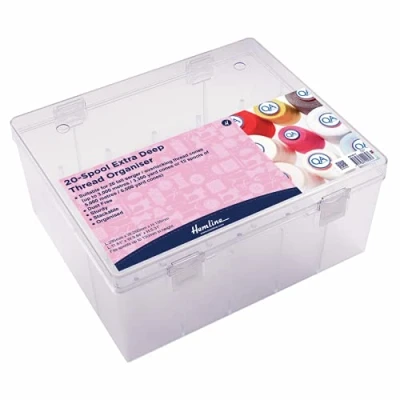 Image of Hemline Thread Organiser: Extra Deep Box Dimensions (L x W H) 29.5 25 13.5cm.