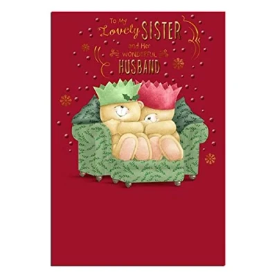 Image of Forever Friends Sister &amp; Husband Christmas Card