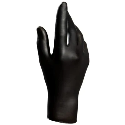 Image of MAPA Professional Solo 935 Black Disposable Gloves XL (9) Multipurpose, Powder Free &amp; Latex Free, Box of 100 Gloves,