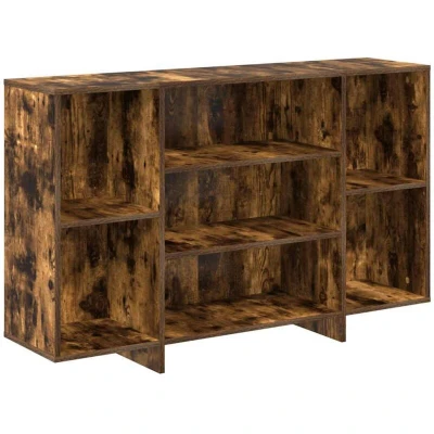 Image of vidaXL Sideboard Smoked Oak 120x30x75 cm Engineered Wood