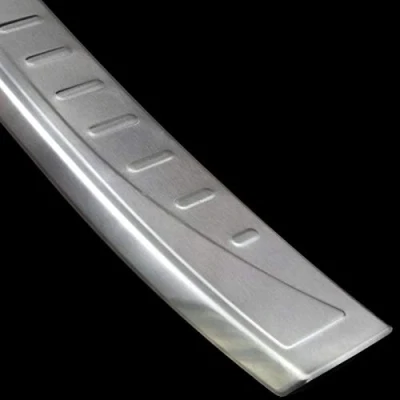 Image of Recambo Boot Sill Protector Matte Stainless Steel Compatible with Volvo XC60 2013 2017 Facelift Folded Edges Premium Quality
