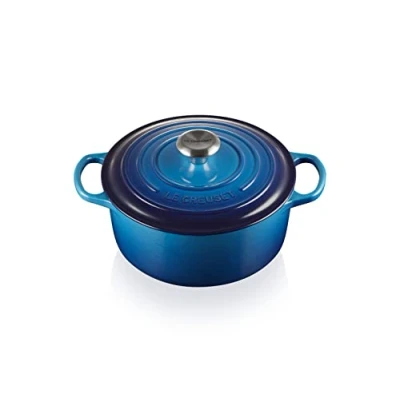 Image of Le Creuset Casserole Signature Azure ø 24 cm / 4.2 Liter