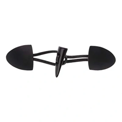 Image of ehbn9 6 Pairs Leather Horn Toggle Closure Buttons Coat Jacket Duffle Shawl Clothes Sewing DIY Apparel Crafts Black