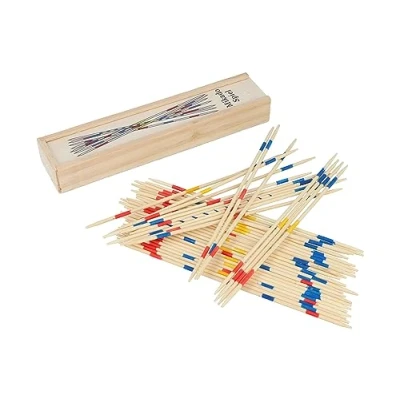 Image of HENBRANDT Mikado Sticks 41pcs Traditional Family Games Wooden Pickup Set Table Top Board Game Toys for Kids