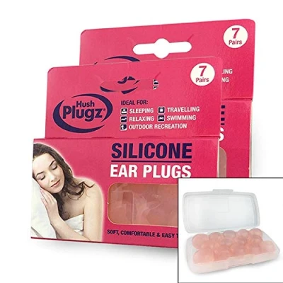 Image of Hush 7 Pairs Plugz Silicone Earplugs Pack of (2 Packs (14 pairs))