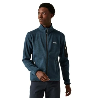 Image of Regatta Men&#039;s Newhill Full Zip Fleece Moonlight Denim, Size: XL