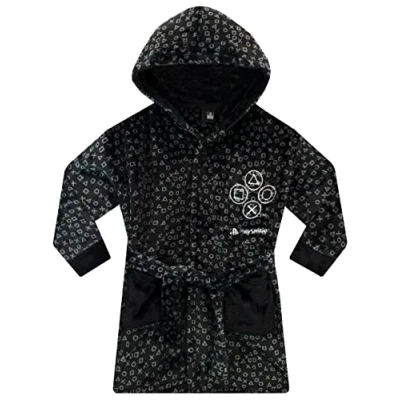 Image of PlayStation Boys Dressing Gown Black 5 6 Years