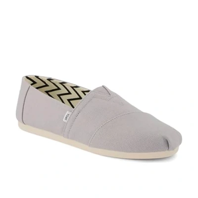 Image of TOMS Men&#039;s Alpargata Classic Sneaker, Drizzle Grey Recycled Cotton Canvas, 8.5 UK
