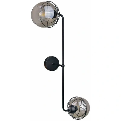 Image of Mera Wall Lamp Black, 23cm, 2x E27