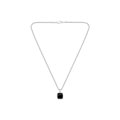 Image of BOSS Odell Necklace silvercoloured/black, Men&#039;s, Size: One Size, Silver coloured/black