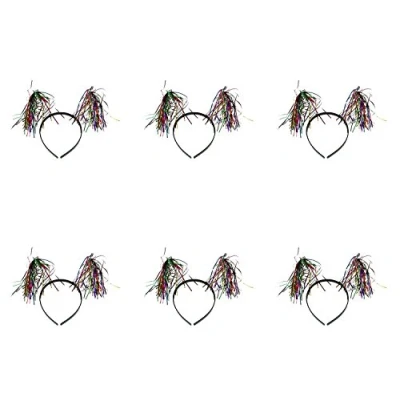 Image of Zac&#039;s Alter Ego Pack of 6 Hanging Tinsel Head Boppers Perfect for Christmas