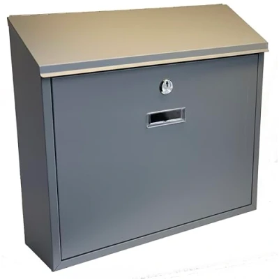 Image of Buckingham 40071 Wall Mounted Large Steel Lockable Mail, Post, Letter Box, Weather Resistant, Grey
