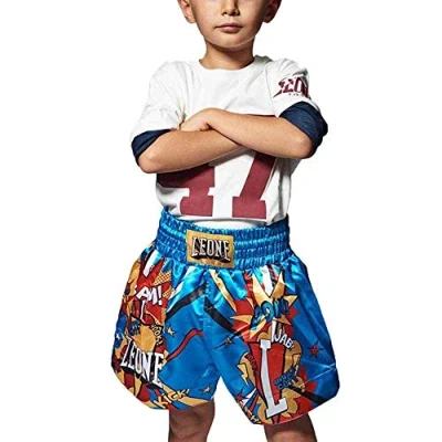 Image of LEONE 1947 Unisex Kids Hero Shorts, Azure, S EU